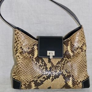 LAMBERTSON TRUEX Python snake skin  handbag ITALY